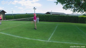 Tennis Girls Catfight and Get Soaking Wet - Cam 1 Screencap 14 on www.sinx.com