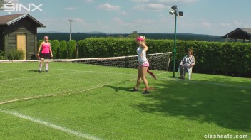 Tennis Girls Catfight and Get Soaking Wet - Cam 1 Screencap 19 on www.sinx.com