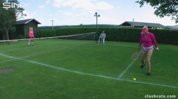 Tennis Girls Catfight and Get Soaking Wet - Cam 1 Screencap 5 on www.sinx.com