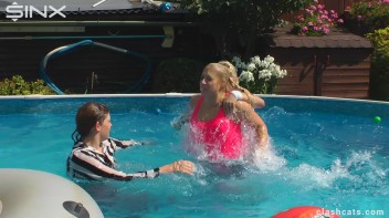 Tennis Girls Catfight and Get Soaking Wet - Cam 1 Screencap 62 on www.sinx.com