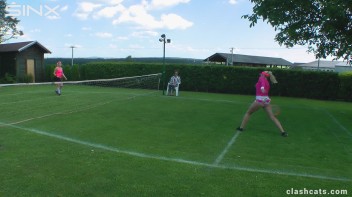 Tennis Girls Catfight and Get Soaking Wet - Cam 1 Screencap 8 on www.sinx.com