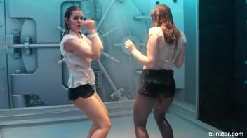 Gorgeous girls party hard under the shower Screencap 9 on www.sinx.com