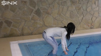 Fully Clothed Swimming For High Heeled Babe Screencap 28 on www.sinx.com
