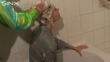 Fully Dressed Ladies Wash Their Hair Together Screencap 29 on www.sinx.com