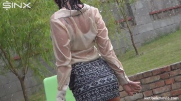 Brunette's Very Wet Sprinkler Frolic Screencap 50 on www.sinx.com