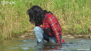 Mysterious Poser Falls Into The River - Cam 2 Screencap 2 on www.sinx.com