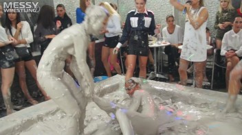 Messy Wrestling: Mud Bunnies Beast it Out In The Ring! Screencap 59 on www.sinx.com