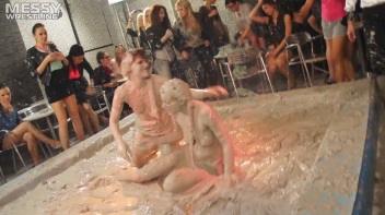 Muddy Wrestling: Sloppy Stewardess Showdown Screencap 88 on www.sinx.com