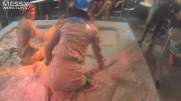 Muddy Wrestling: Sloppy Stewardess Showdown Screencap 19 on www.sinx.com