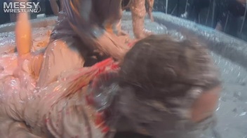 Muddy Wrestling: Sloppy Stewardess Showdown Screencap 44 on www.sinx.com