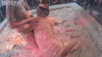 Muddy Wrestling: Sloppy Stewardess Showdown Screencap 53 on www.sinx.com