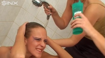 Hair Washing Fun For European Babes Screencap 8 on www.sinx.com