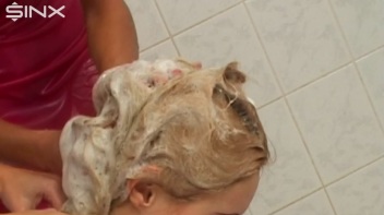 Hair Washing Fun For European Babes Screencap 80 on www.sinx.com