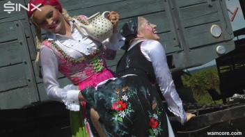 Sexy milkmaids get messy with cream and eggs - Cam 2 Screencap 60 on www.sinx.com