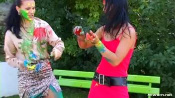 Extreme Finger Painting Goes Eurobabe Brawl Screencap 15 on www.sinx.com