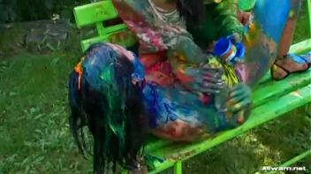 Extreme Finger Painting Goes Eurobabe Brawl Screencap 59 on www.sinx.com