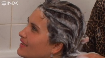 Clothed Ladies Wash Hair In Bath Together Screencap 43 on www.sinx.com