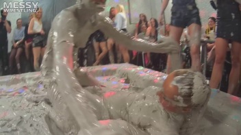 Messy Wrestling: Mud Bunnies Beast it Out In The Ring! Screencap 45 on www.sinx.com