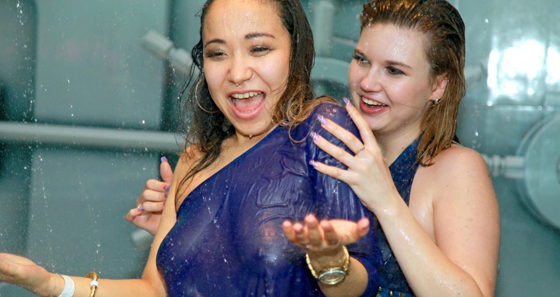 Hard nipples peeking through wet t-shirt on www.sinx.com