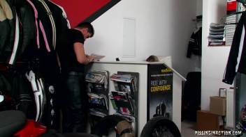 Biker Piss Threesome Screencap 3 on www.sinx.com