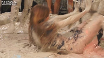 Messy Wrestling: Scary In Satin! Business Babes Rip Each Other Up In The Mud! Screencap 27 on www.sinx.com