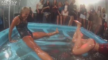 Messy Wrestling: Cuties In Panties Take Shots In The Slop!  Badass Babes Bring It! Screencap 37 on www.sinx.com