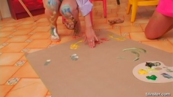 A Very Intense Finger Painting Session Screencap 25 on www.sinx.com