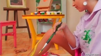 A Very Intense Finger Painting Session Screencap 33 on www.sinx.com