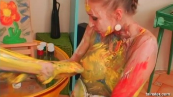 A Very Intense Finger Painting Session Screencap 79 on www.sinx.com