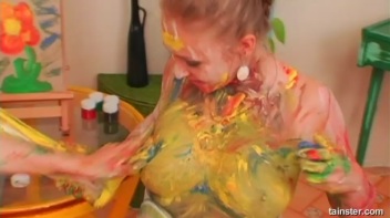 A Very Intense Finger Painting Session Screencap 80 on www.sinx.com