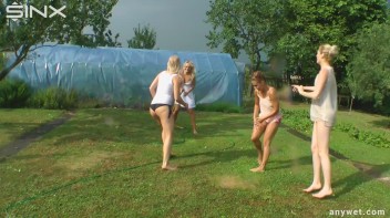 Outdoor Water Fight and Frolicks For Gorgeous Girls Screencap 13 on www.sinx.com
