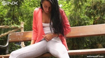 Exotic Hottie Pisses Herself In The Park - Cam 1 Screencap 6 on www.sinx.com