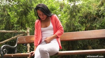 Exotic Hottie Pisses Herself In The Park - Cam 1 Screencap 7 on www.sinx.com