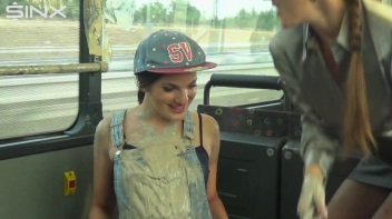 Bus Ride Turns Wet And Messy For Hot Babes Screencap 22 on www.sinx.com