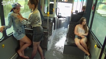 Bus Ride Turns Wet And Messy For Hot Babes Screencap 8 on www.sinx.com