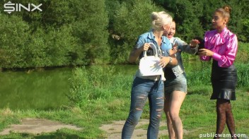 Catfighting Cuties Getting Wet And Messy Screencap 9 on www.sinx.com