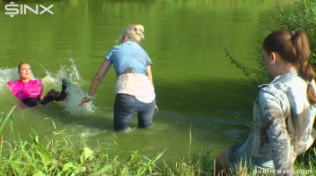 Catfighting Cuties Getting Wet And Messy Screencap 17 on www.sinx.com