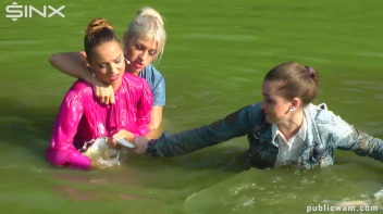 Catfighting Cuties Getting Wet And Messy Screencap 24 on www.sinx.com
