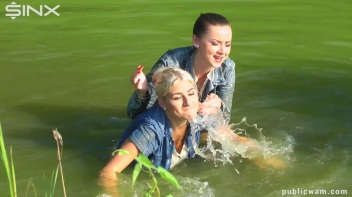 Catfighting Cuties Getting Wet And Messy Screencap 34 on www.sinx.com