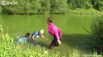 Catfighting Cuties Getting Wet And Messy Screencap 36 on www.sinx.com