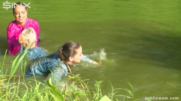 Catfighting Cuties Getting Wet And Messy Screencap 39 on www.sinx.com