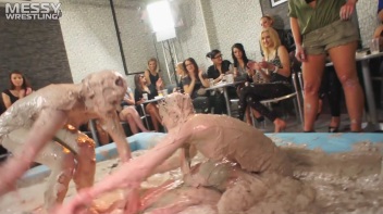 Muddy Wrestling: Matching Cutie Babes Go Mud Crazy Screencap 54 on www.sinx.com