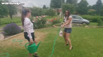 Water The Flowers, Then The Eurobabes! Screencap 12 on www.sinx.com