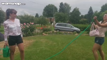 Water The Flowers, Then The Eurobabes! Screencap 13 on www.sinx.com