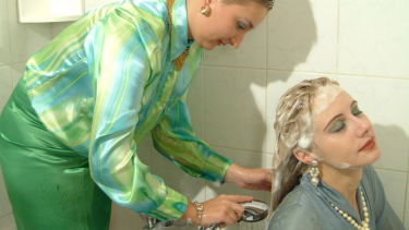 Latest deal - Fully Dressed Ladies Wash Their Hair Together