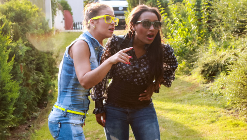 Latest deal - Three wild girls in pool cat fight
