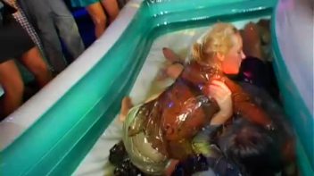 Mega Oil Fight Covers Chicks Head To Toe Screencap 11 on www.sinx.com