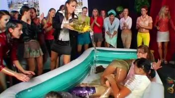 Mega Oil Fight Covers Chicks Head To Toe Screencap 13 on www.sinx.com