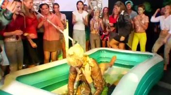 Mega Oil Fight Covers Chicks Head To Toe Screencap 2 on www.sinx.com