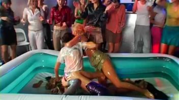 Mega Oil Fight Covers Chicks Head To Toe Screencap 22 on www.sinx.com